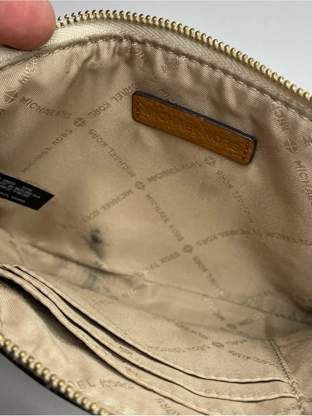 Michael Kors Neutral and Black Signature Wristlet Set of 2